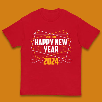 Welcome Happy New Year 2024 Kids T-Shirt