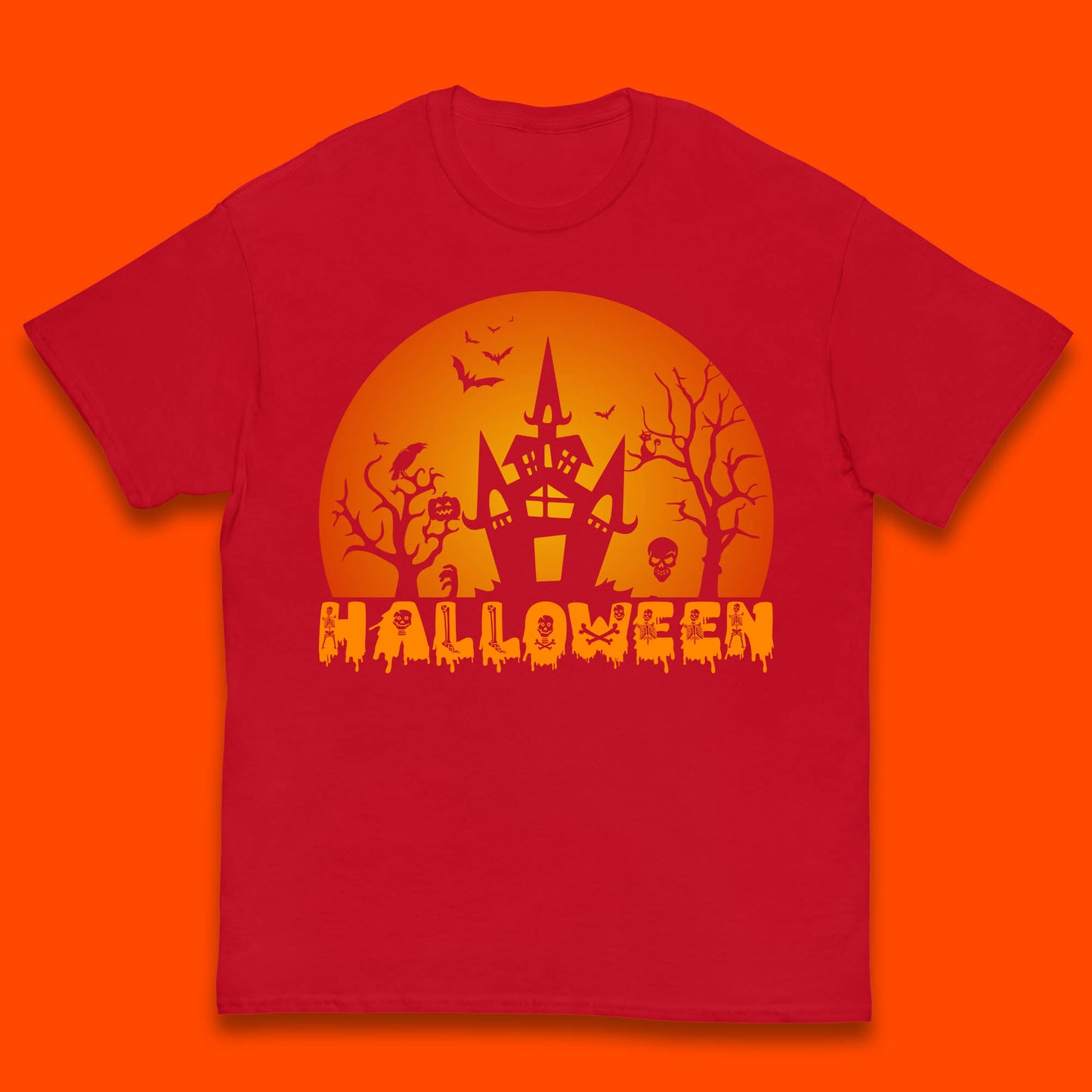 Halloween Horror Scary Hunted House Scary Spooky Night Festive Gift Kids T Shirt