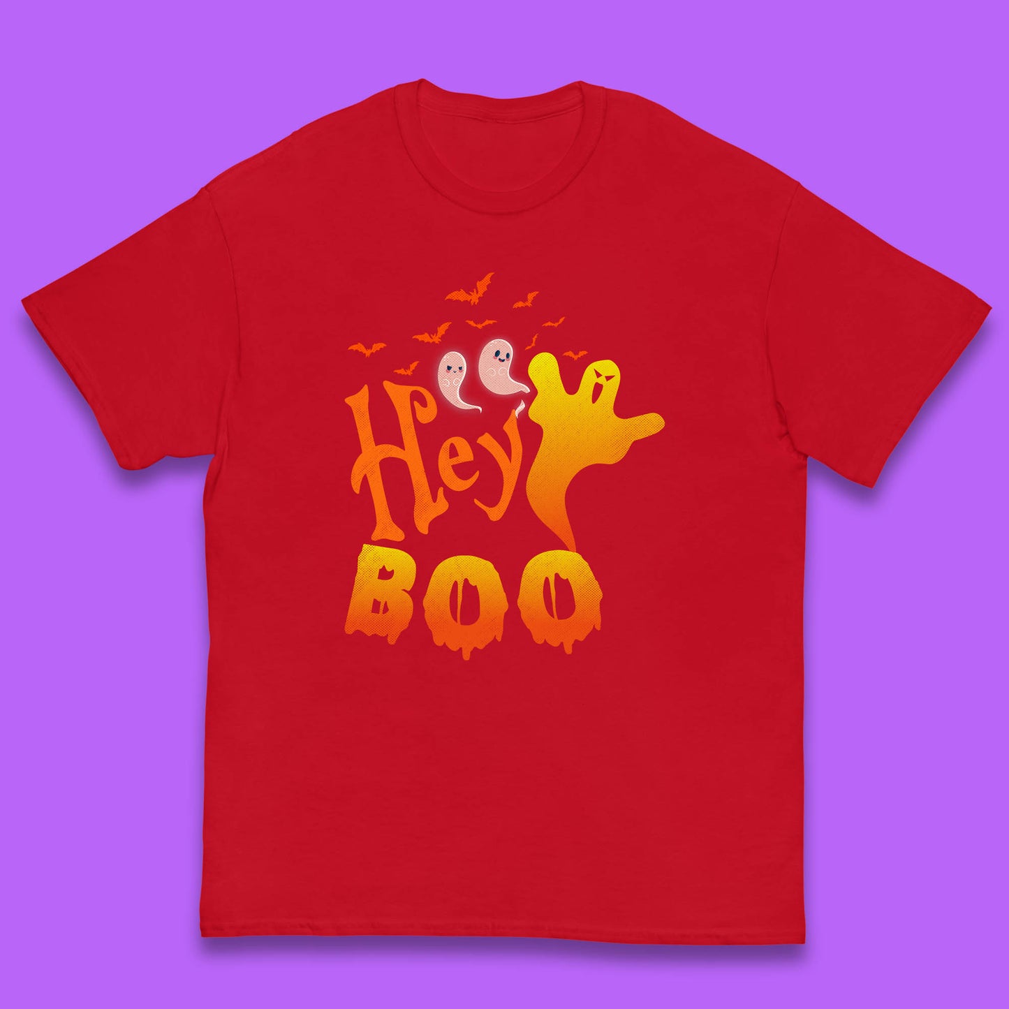 Whispers in the Moonlit Night Hey Boo Horror Scary Costume Halloween Boo Wear Kids T Shirt