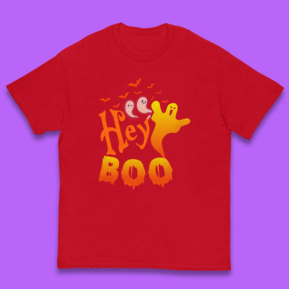Whispers in the Moonlit Night Hey Boo Horror Scary Costume Halloween Boo Wear Kids T Shirt