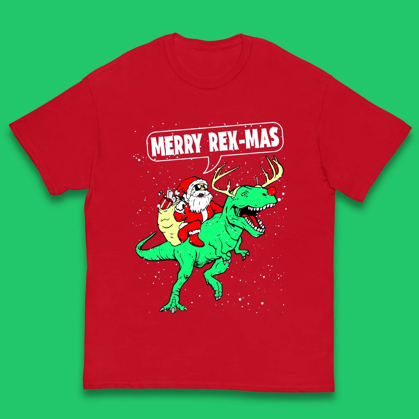 Merry Rex-Mas Christmas Kids T-Shirt