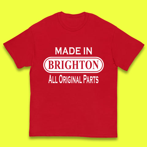 Made In Brighton All Original Parts Vintage Retro Birthday England Seaside Resort Gift Kids T Shirt