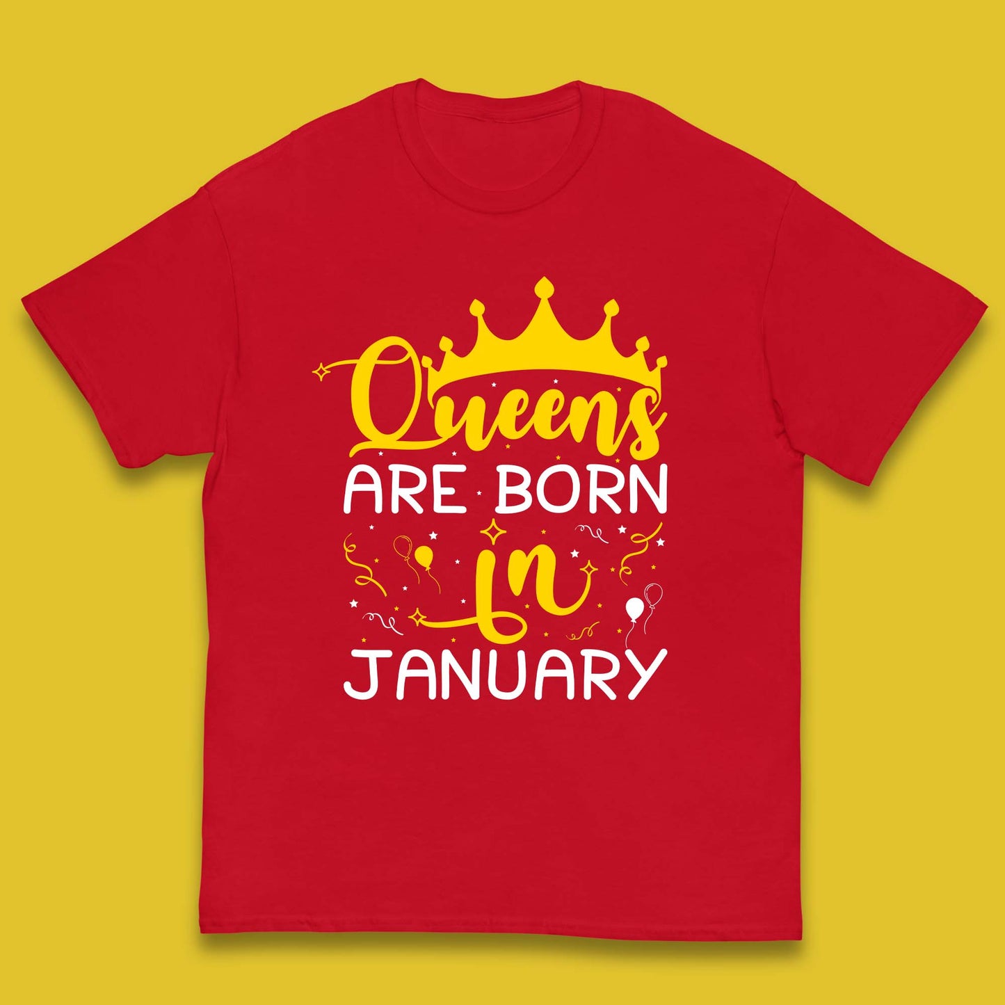 Queens Are Born In January Kids T-Shirt