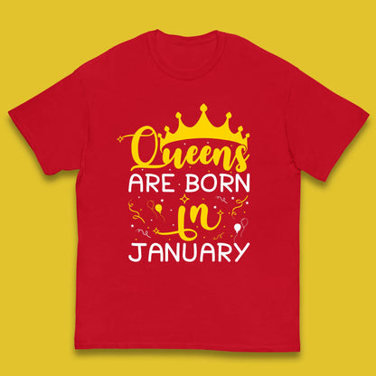 Queens Are Born In January Kids T-Shirt
