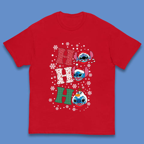 Ho Ho Ho Stitch Christmas Kids T-Shirt