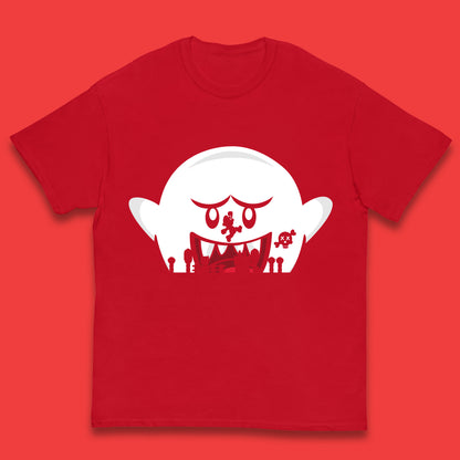 Super Mario Boo Trick Or Treat Halloween Nintendo Mario Iconic Ghost Boo Kids T Shirt
