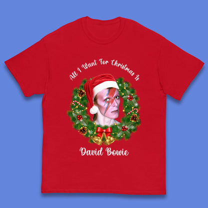 David Bowie Christmas Kids T-Shirt