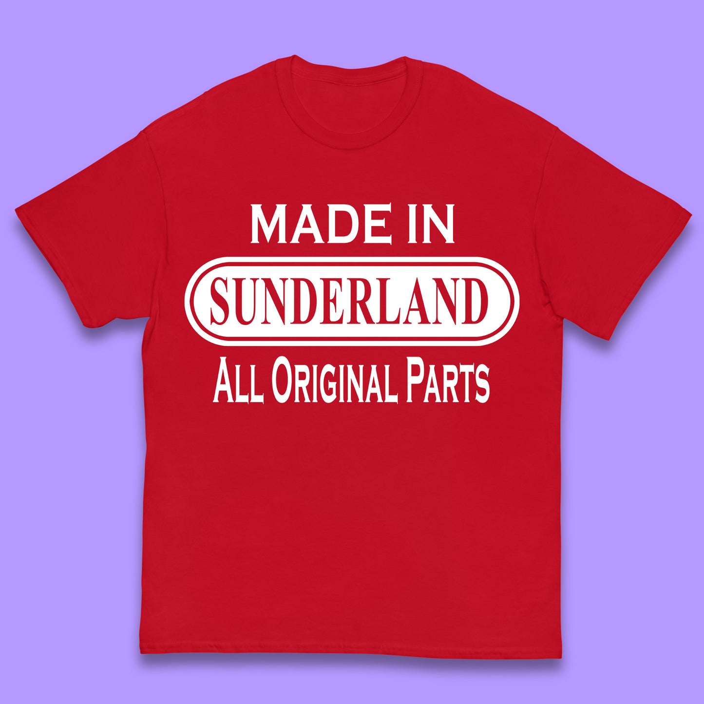 Made In Sunderland All Original Parts Vintage Retro Birthday Port City In Tyne And Wear, England Gift Kids T Shirt