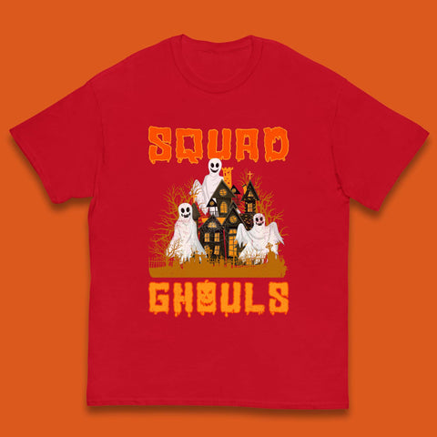 Squad Ghouls Halloween Boo Ghost Horror Scary Haunted House Kids T Shirt