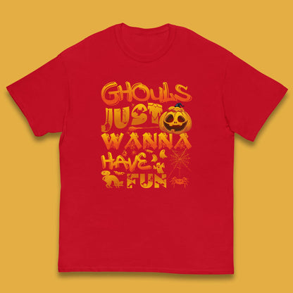 Ghouls Just Wanna Have Fun Halloween Disco Ghost Ghouls Night Out Spooky Season Kids T Shirt