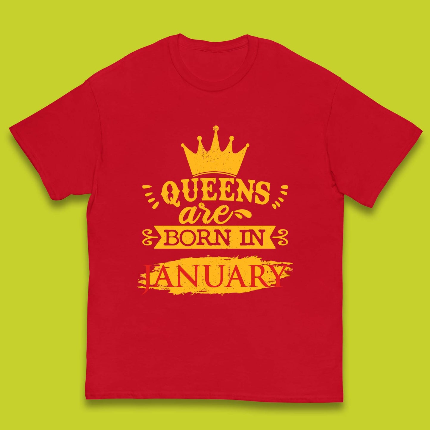 Queens Are Born In January Kids T-Shirt