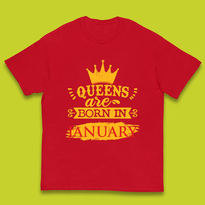Queens Are Born In January Kids T-Shirt