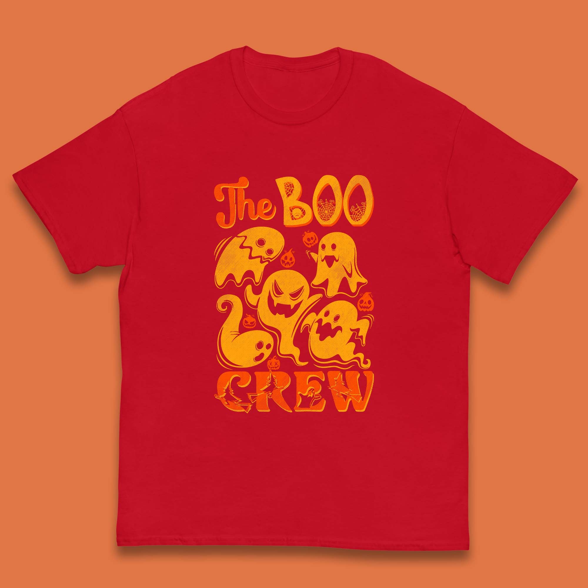 The Boo Crew Halloween Horror Scary Boo Ghost Squad Spooky Vibes Kids T Shirt