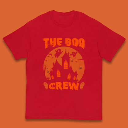 The Boo Crew Halloween Boo Squad Matching Costume Haunted House Horror Boo Ghost Kids T Shirt
