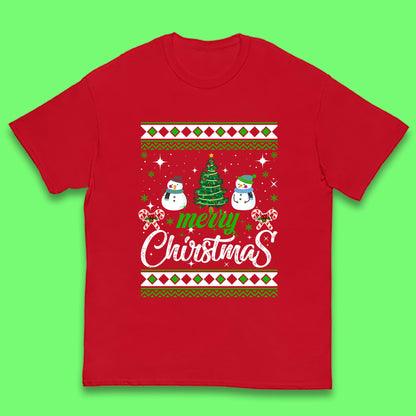 merry christmas snowman t shirt