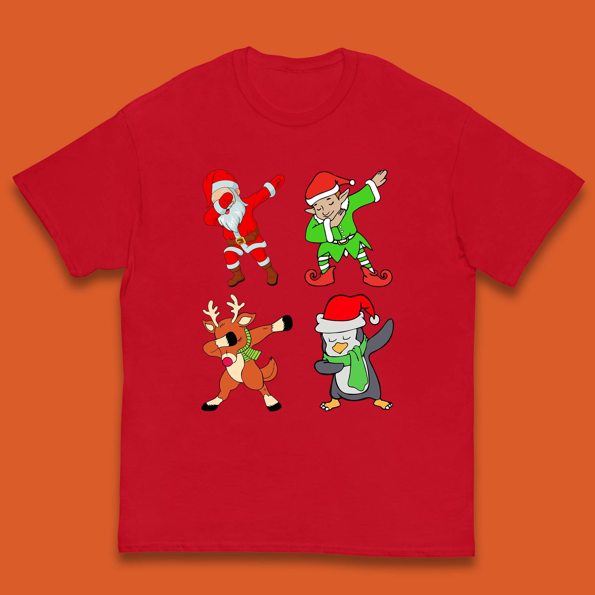santa claus & friends dabbing t shirt
