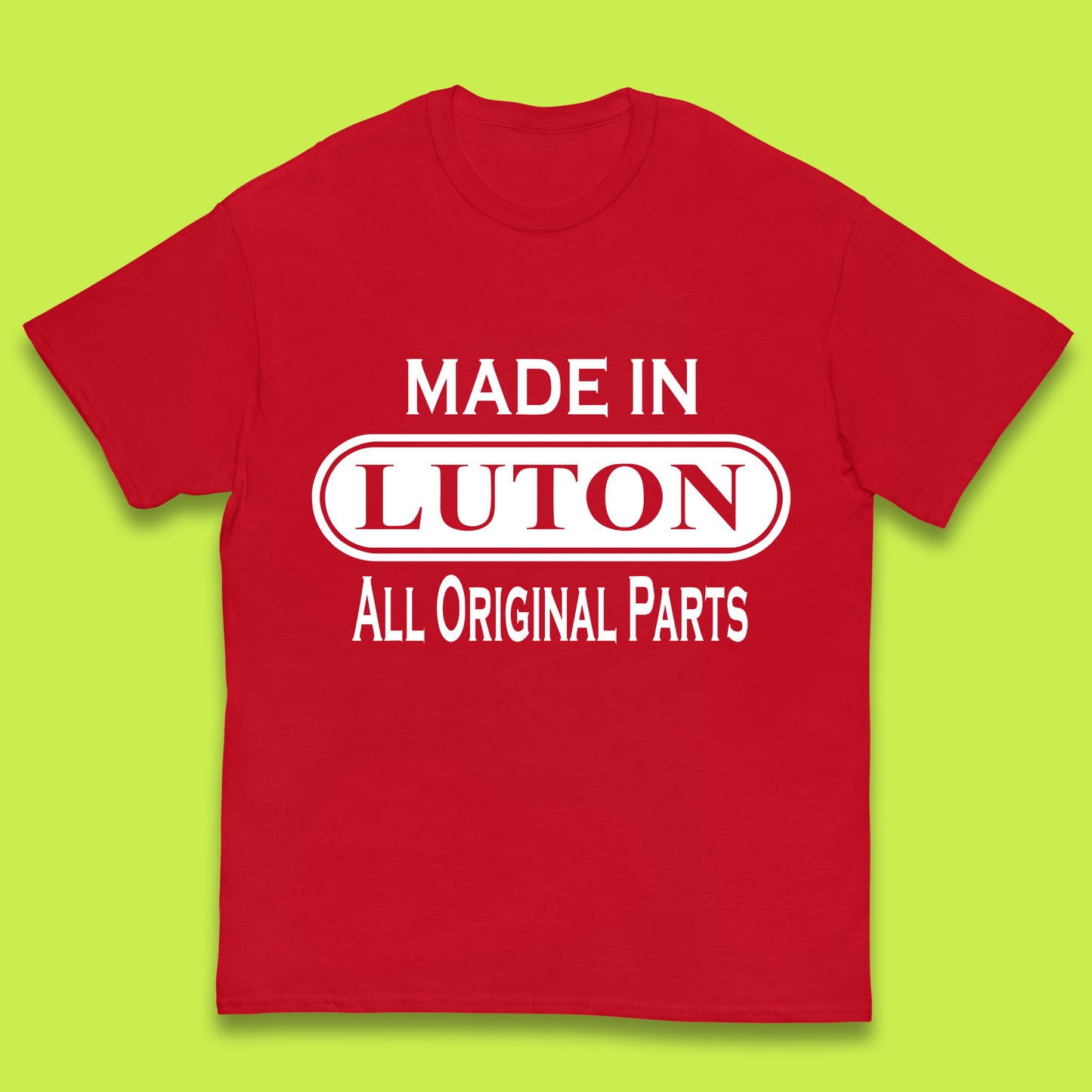 Made In Luton All Original Parts Vintage Retro Birthday Town In Bedfordshire, England Gift Kids T Shirt