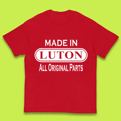 Made In Luton All Original Parts Vintage Retro Birthday Town In Bedfordshire, England Gift Kids T Shirt