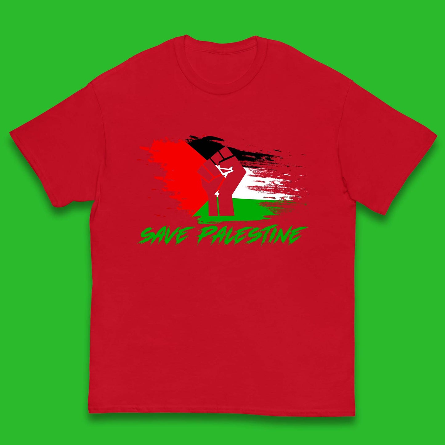 Save Palestine Freedom Protest Fist Palestine Flag Stand With Palestine Support Palestine Kids T Shirt