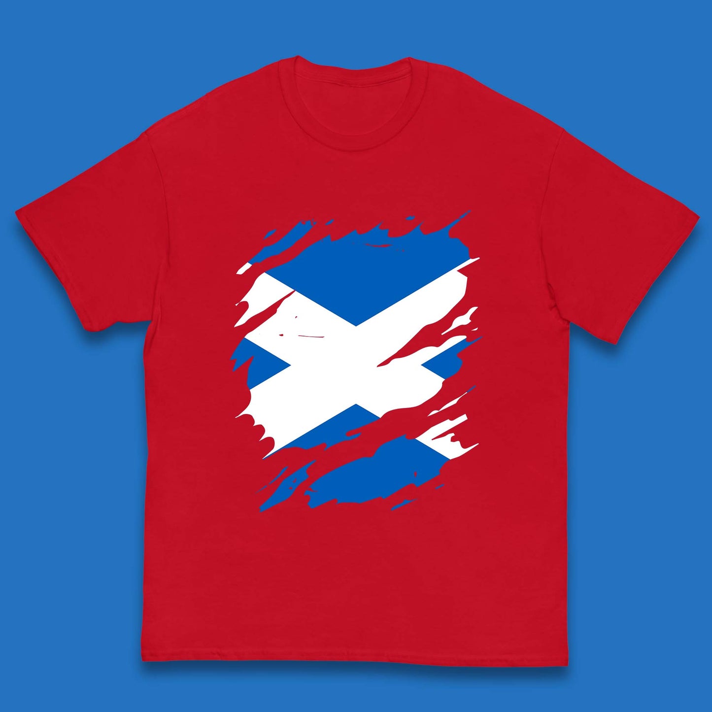 Distressed Scotland Flag Scottish Heritage Ancestry Scot Pride Scottish Flag Kids T Shirt