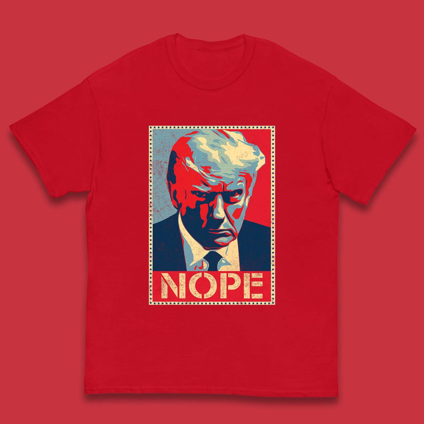Donald Trump Nope Mugshot Funny Political Obama Hope Anti Trump Kids T Shirt