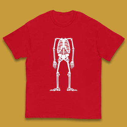 Skeleton Without Head Halloween Headless Skeleton Horror Scary Skull Kids T Shirt