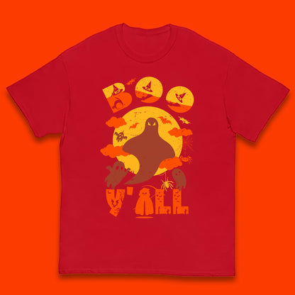 Halloween Boo Y'all Hey Boo Funny Spooky Halloween Party Kids T Shirt