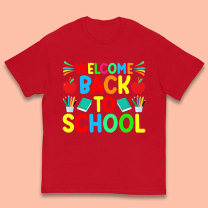 Welcome Back To School Happy First Day Of School Western School Kids T Shirt