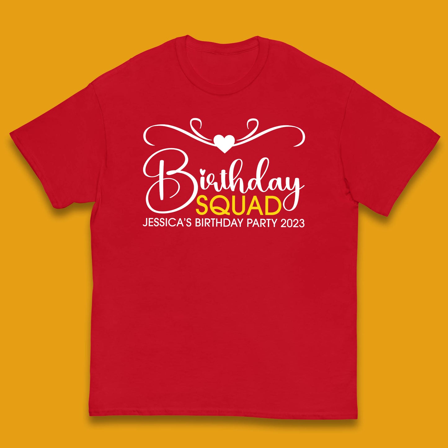 Personalised Birthday Squad Your Name And Birthday Year Funny Birthday Party Kids T Shirt