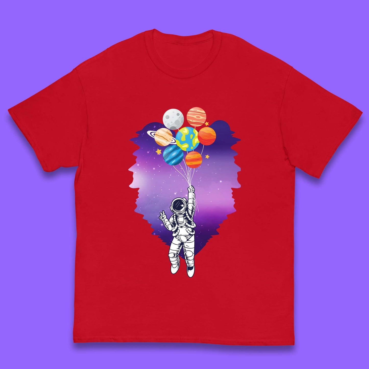 Astronaut Space Planets Balloons Kids T-Shirt