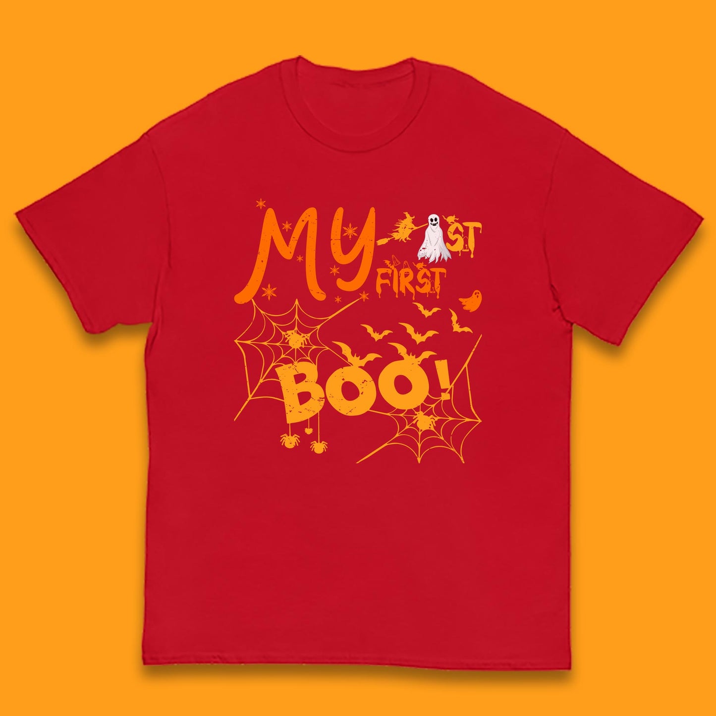 My First Boo Halloween Funny Boo Ghost Spooky Vibes Kids T Shirt