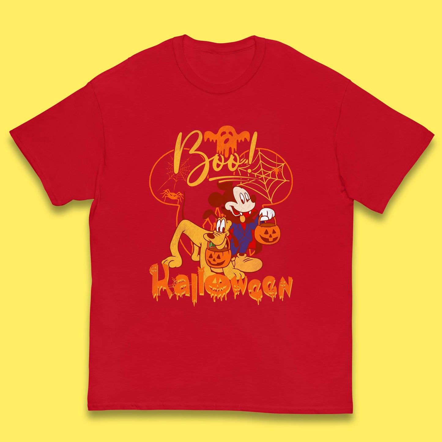 Boo Halloween Mickey Mouse And Pluto Friends Disney Halloween Disneyland Trip Kids T Shirt