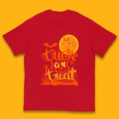 Trick Or Treat Happy Halloween Horror Scary Spooky Season Halloween Vibes Kids T Shirt