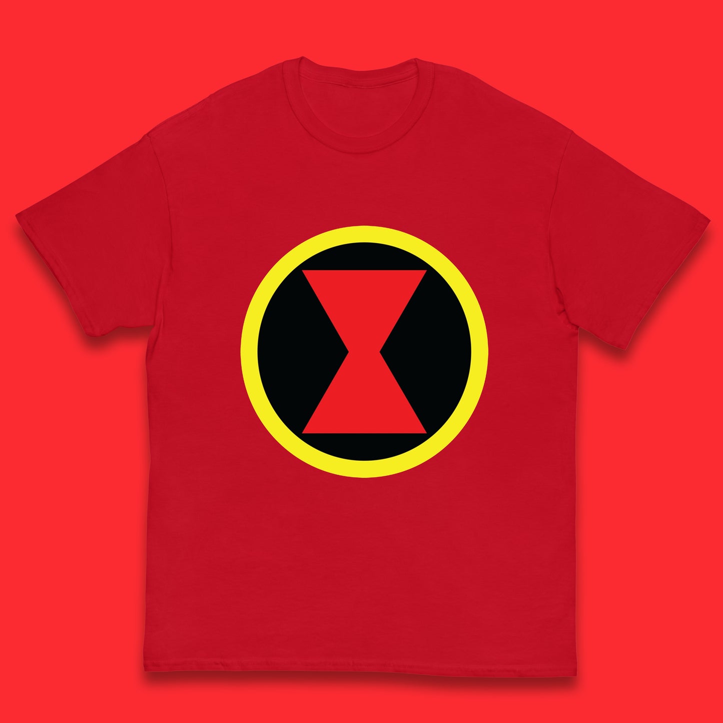 Black Widow Diy Black Symbol Logo Marvel Avengers Superhero Marvel Comics Gift for Marvel Fan Kids T Shirt