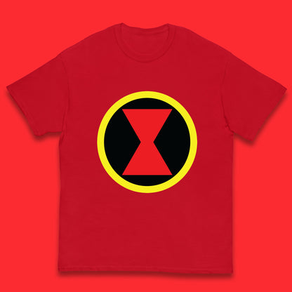 Black Widow Diy Black Symbol Logo Marvel Avengers Superhero Marvel Comics Gift for Marvel Fan Kids T Shirt