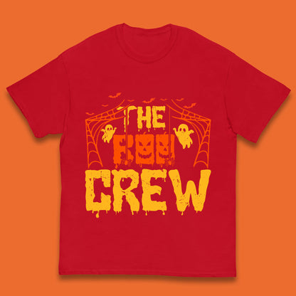 The Boo Crew Halloween Horror Spooky Boo Squad Matching Halloween Costume Kids T Shirt