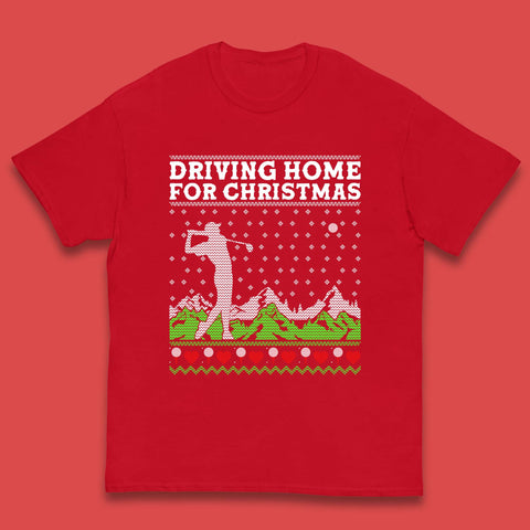 Driving Home For Christmas Golf  Kids T-Shirt