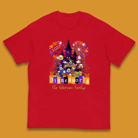Personalised Disneyworld Halloween Family Disneyland Castle Mickey And Friends Disney Trip Kids T Shirt