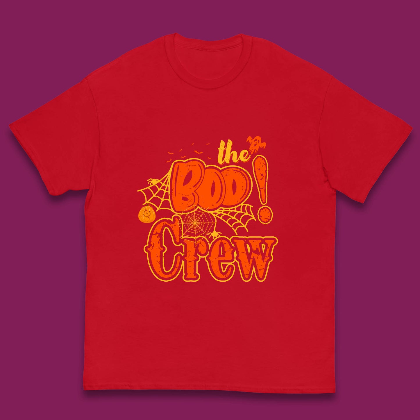 The Boo Crew Halloween Boo Squad Horror Scary Spokky Matching Costume Kids T Shirt