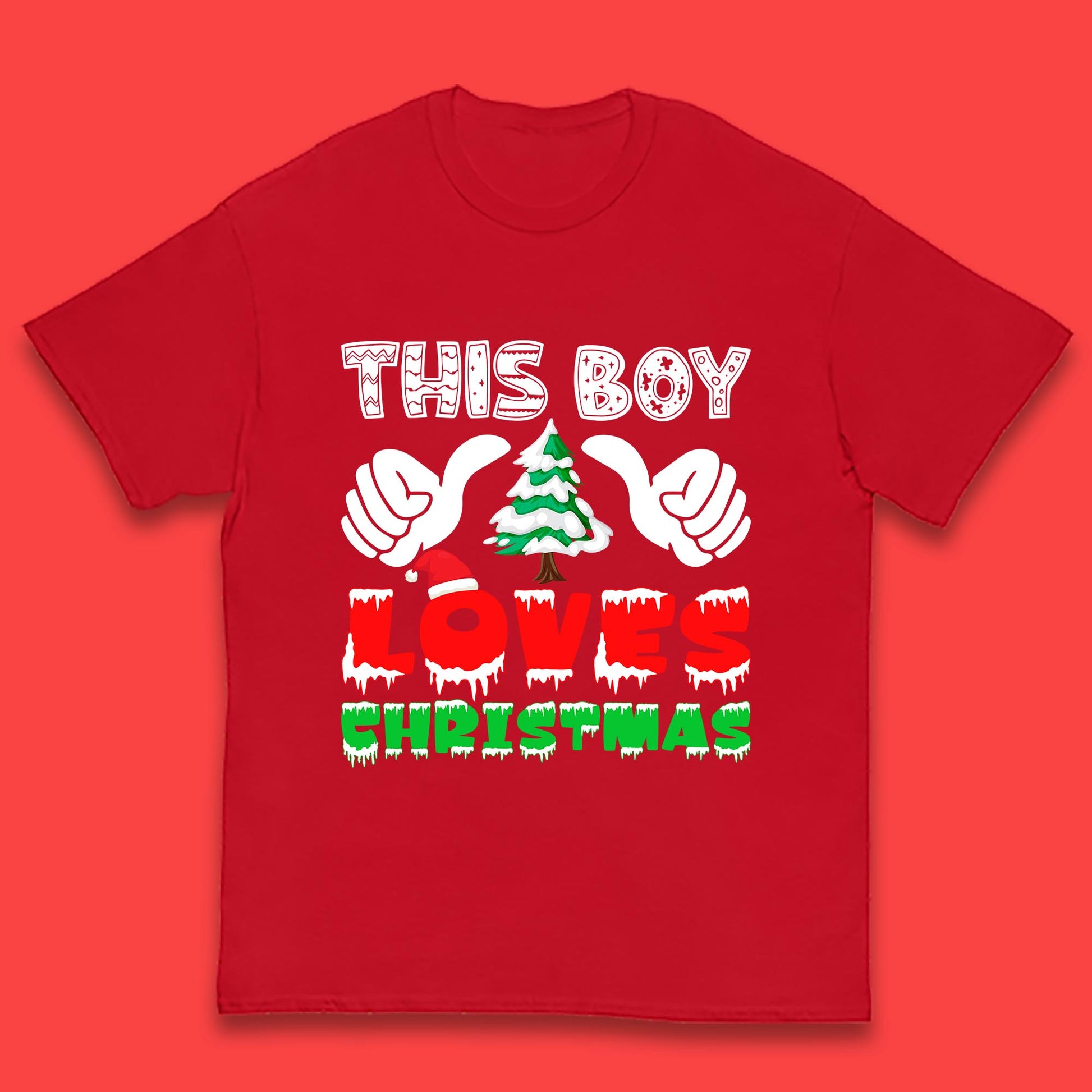 this boy loves christmas t shirt