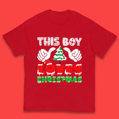 this boy loves christmas t shirt