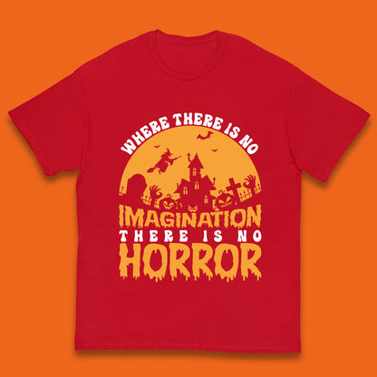 Where There Is No Imagination There Is No Horror Halloween Quote By Sir Arthur Conan Doyle Kids T Shirt