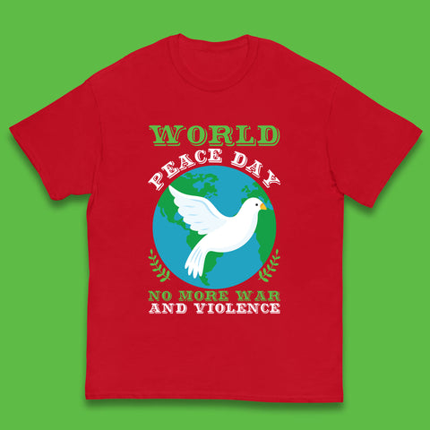 World Peace Day No More War And Violence Human Rights Stop War Kids T Shirt