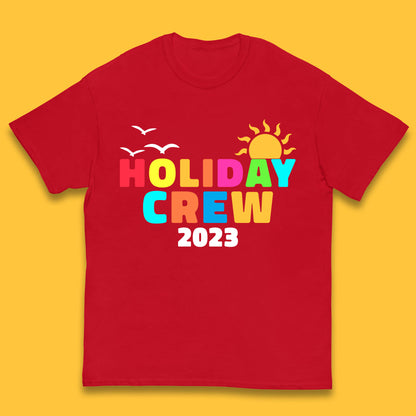 Holiday Crew 2023 Summer Vacation Beach Trip Reunion Kids T Shirt
