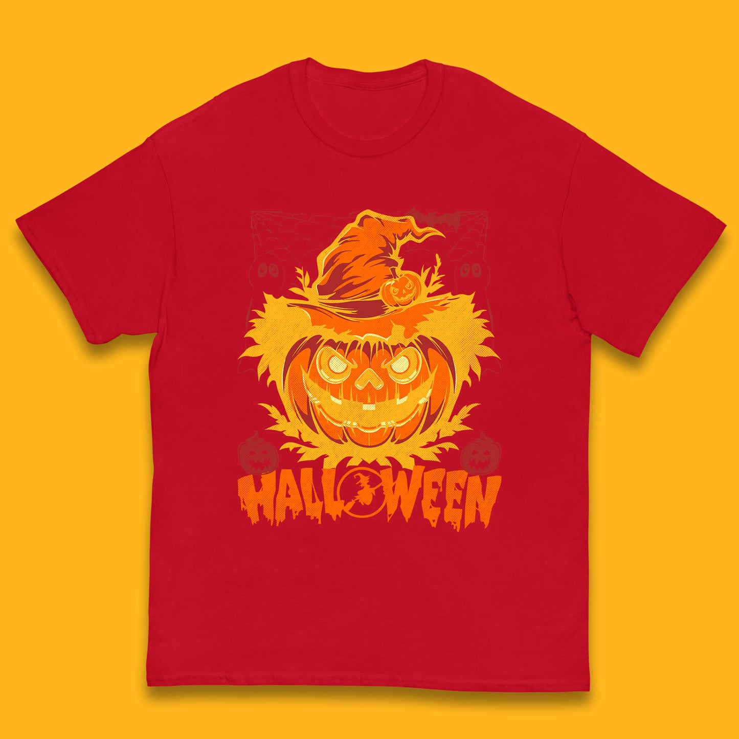 Halloween Scary Pumpkin Face Jack O Lantern Horror Halloween Night Kids T Shirt