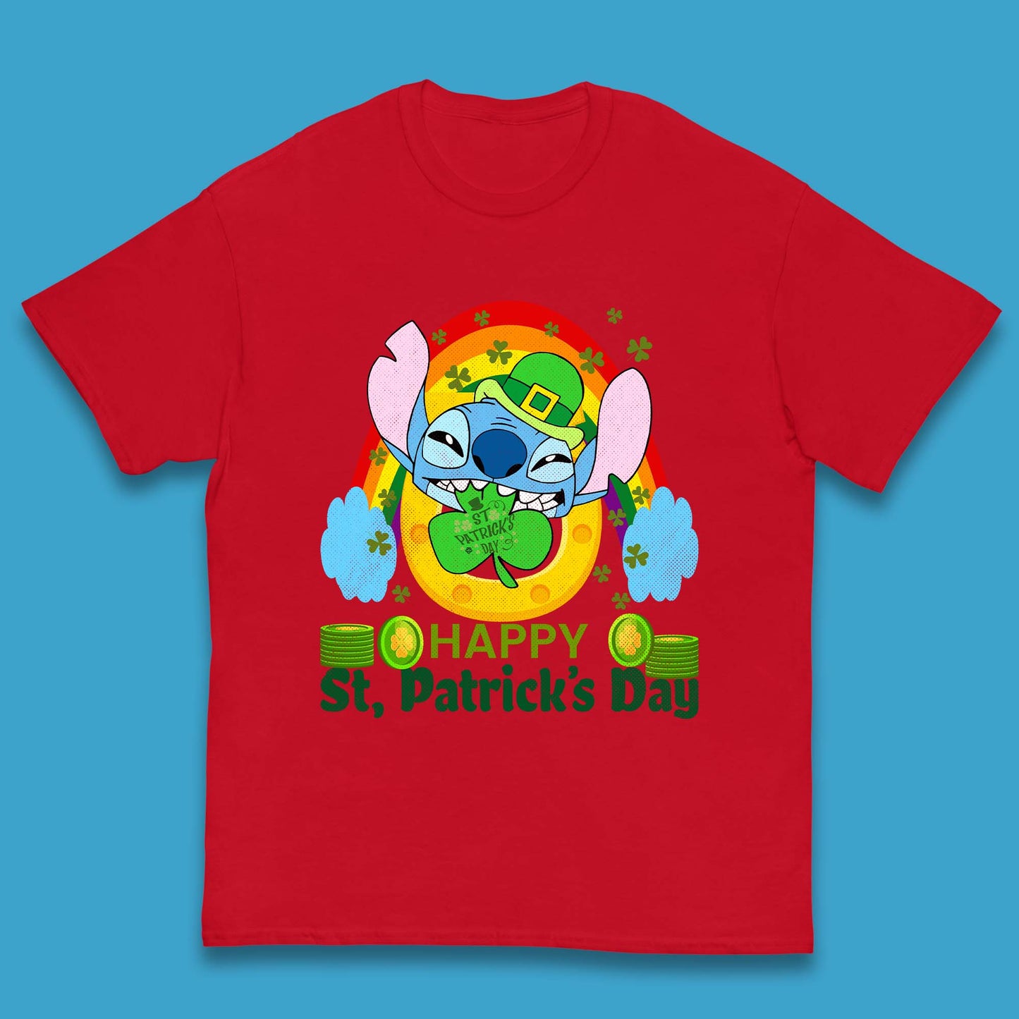 St. Patrick's Day Stitch Kids T-Shirt