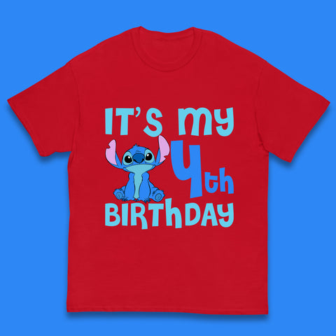 Personalised It's My Birthday Disney Stitch Custom Birthday Year Lilo & Stitch Birthday Party Kids T Shirt