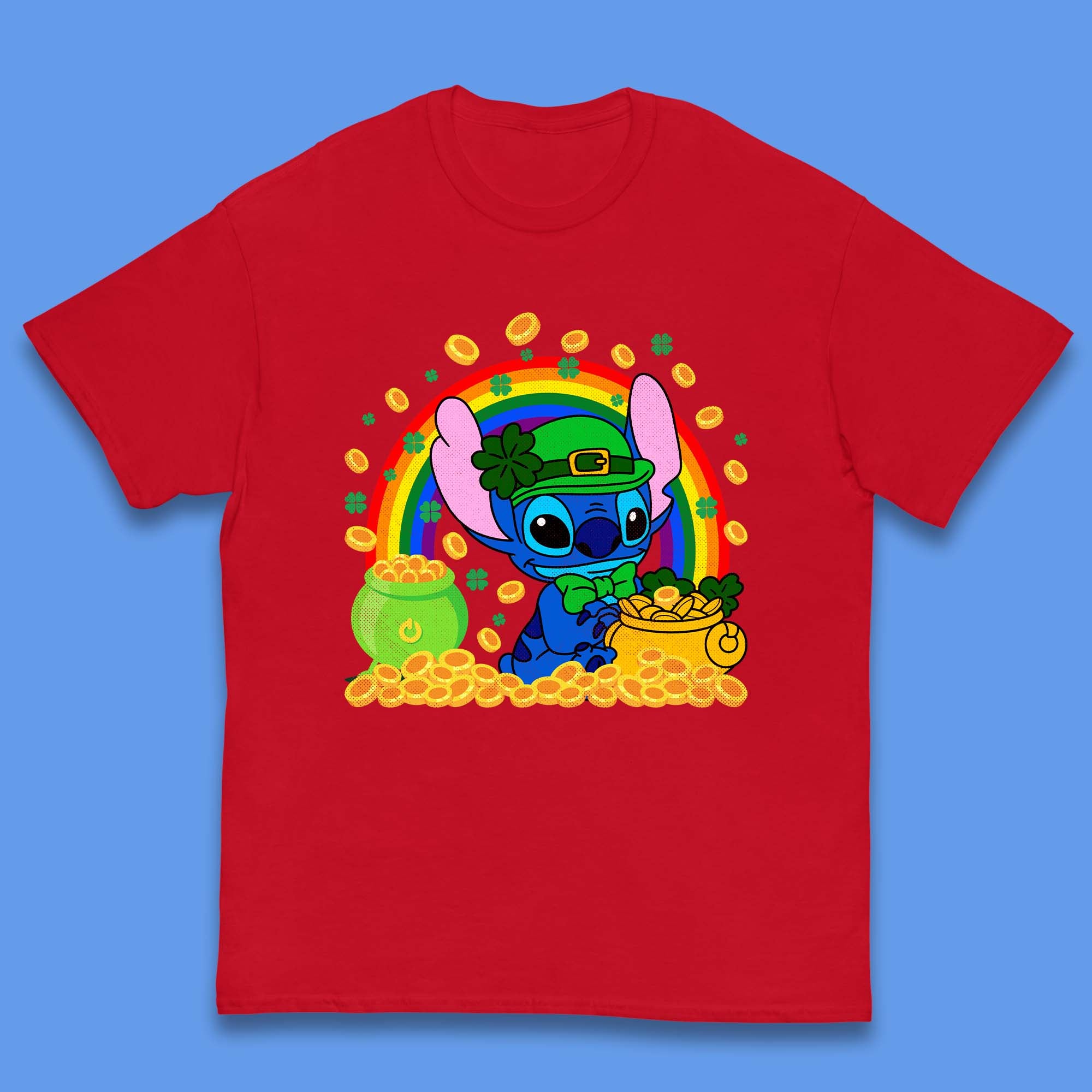 Disney Stitch St Patrick's Day Kids T-Shirt