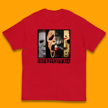 The Boys Of Fall Halloween Horror Movie Characters Friends Halloween Villians Serial Killers Kids T Shirt