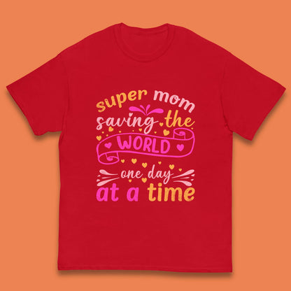 Super Mom Saving The World Kids T-Shirt